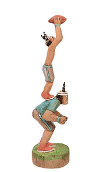 Hopi Pueblo Koshare Football Kachina Dolls By Darren Pooyouma