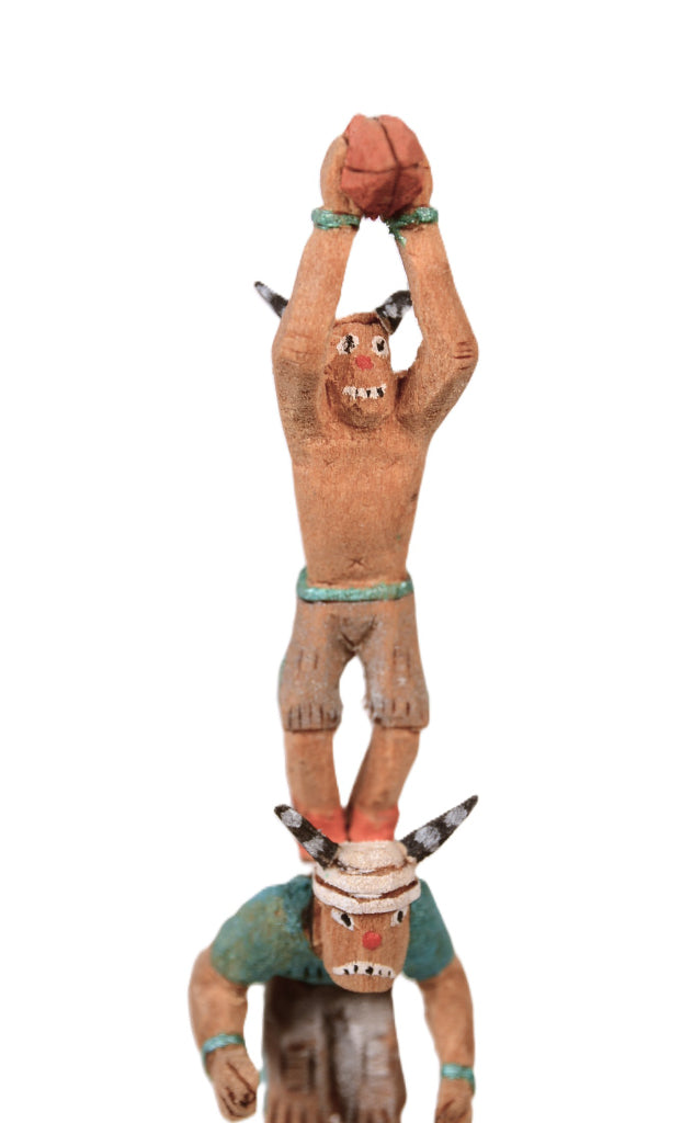 Hopi Pueblo Koshare Football Kachina Dolls By Darren Pooyouma