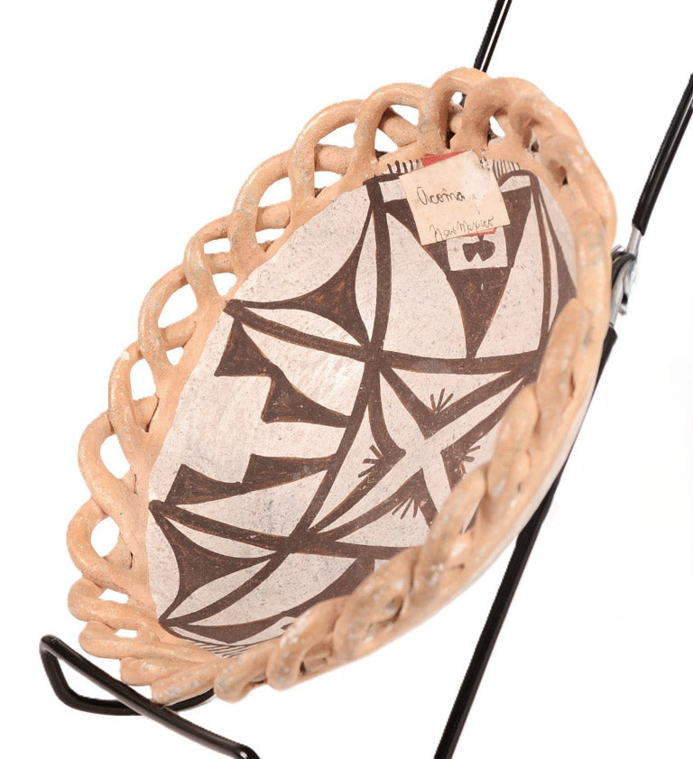 Acoma Pueblo Pottery Dish By Marion L. Symines