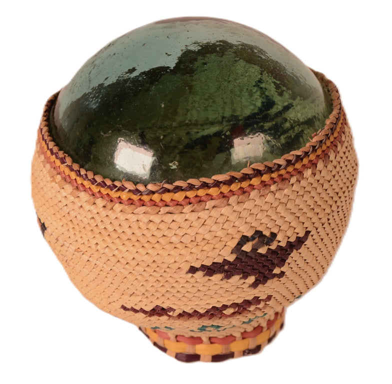 Makah Basket Woven Over Japanese Glass Fishing Float