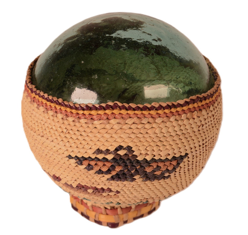 Makah Basket Woven Over Japanese Glass Fishing Float
