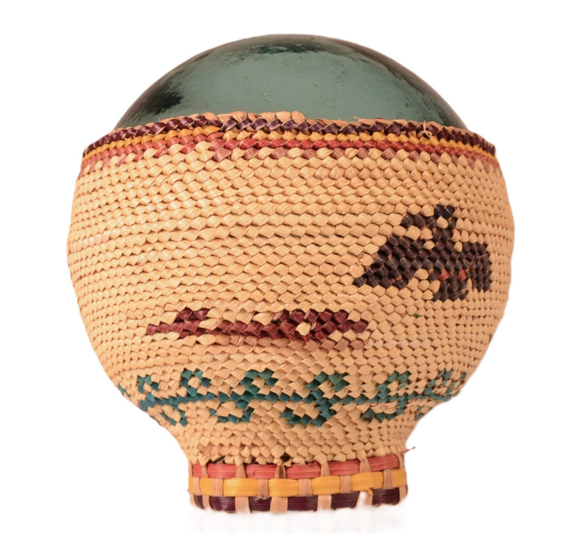 Makah Basket Woven Over Japanese Glass Fishing Float