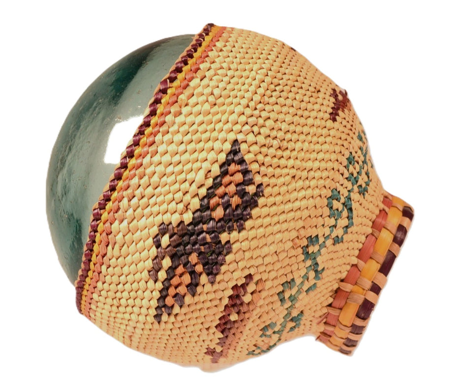 Makah Basket Woven Over Japanese Glass Fishing Float