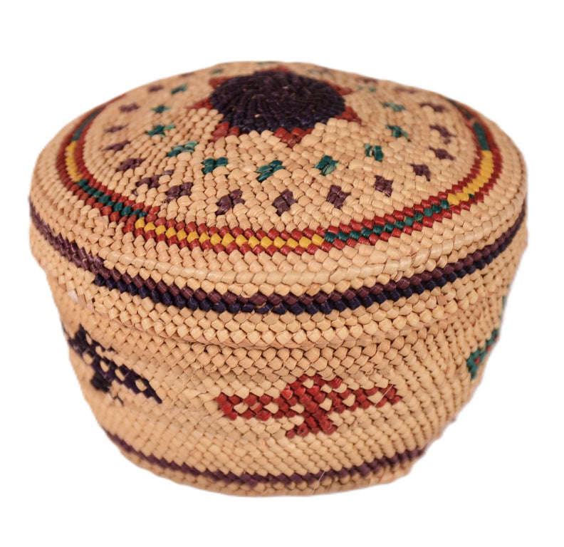 Makah Neah Bay Washington Lidded Basket