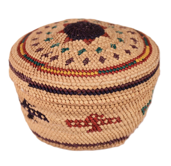 Makah Neah Bay Washington Lidded Basket
