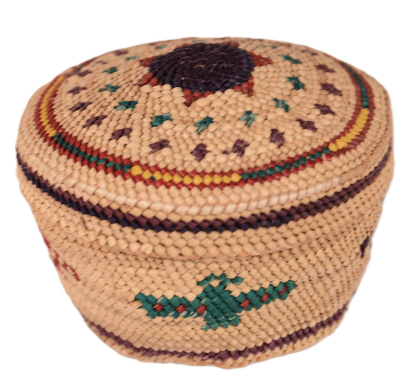 Makah Neah Bay Washington Lidded Basket