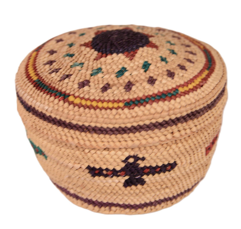 Makah Neah Bay Washington Lidded Basket