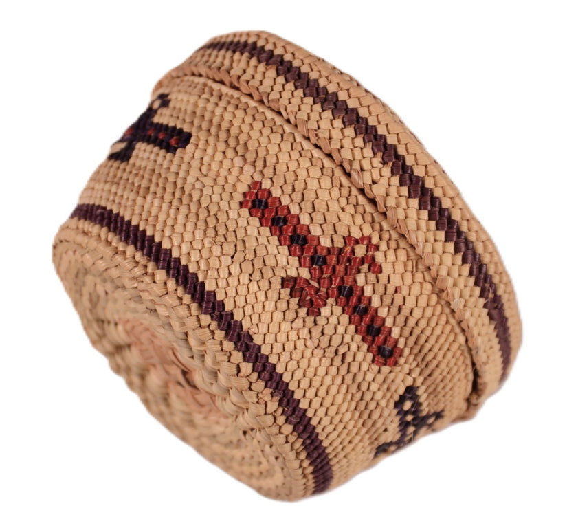 Makah Neah Bay Washington Lidded Basket