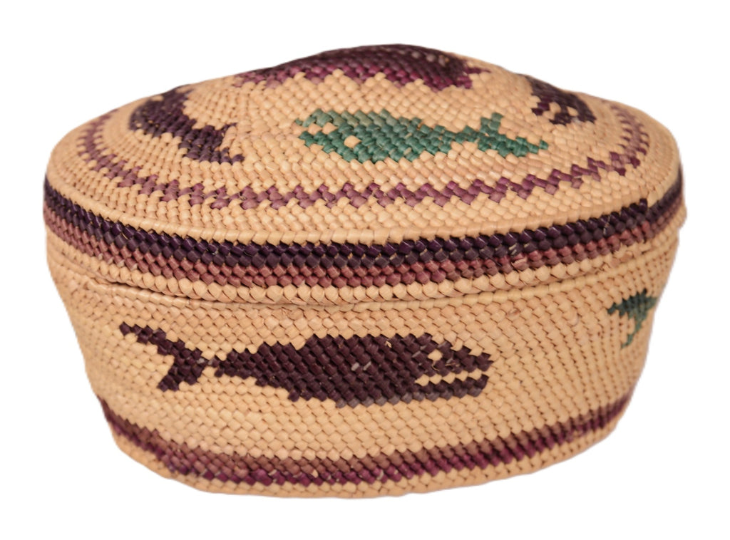 Makah Neah Bay Washington Lidded Basket