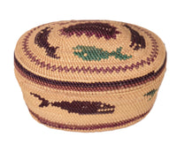 Makah Neah Bay Washington Lidded Basket