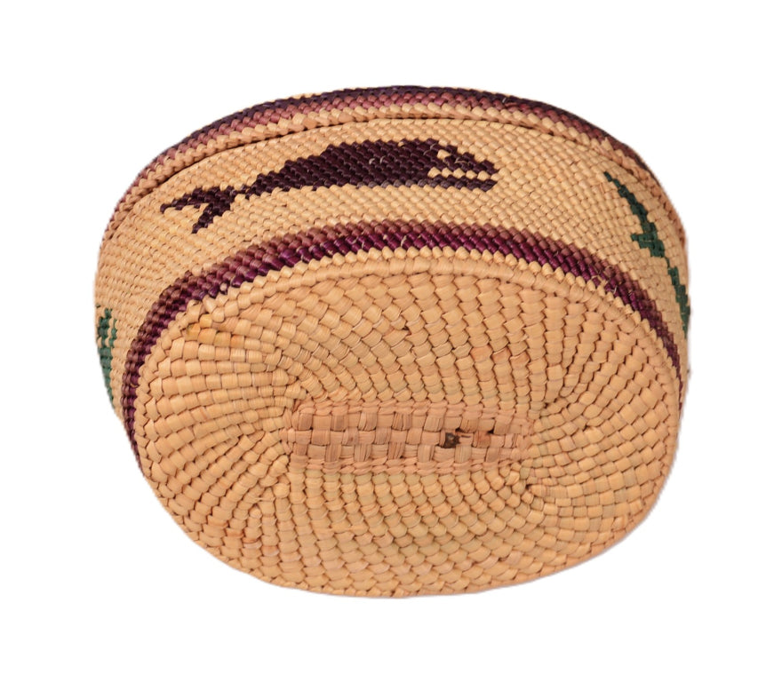 Makah Neah Bay Washington Lidded Basket