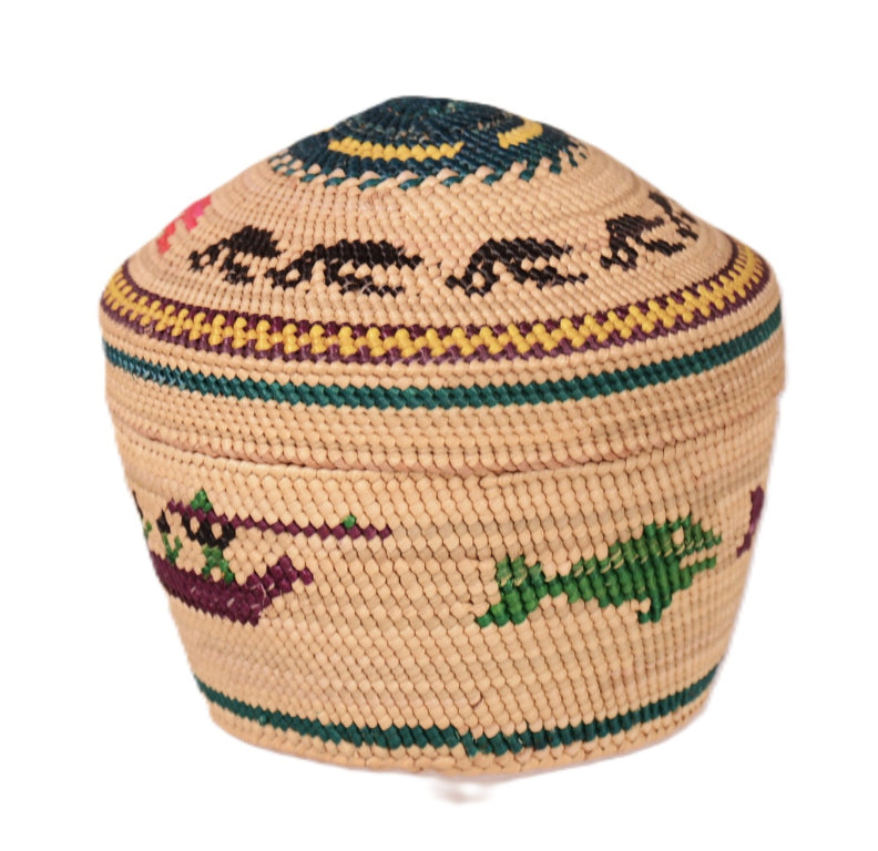 Makah Neah Bay Washington Lidded Basket