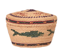 Makah Neah Bay Washington Lidded Basket