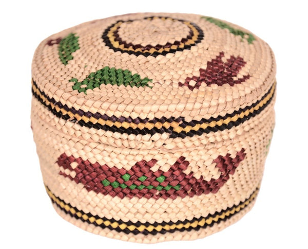 Makah Neah Bay Washington Lidded Basket
