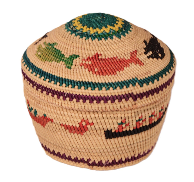 Makah Neah Bay Washington Lidded Basket