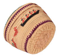 Makah Neah Bay Washington Lidded Basket