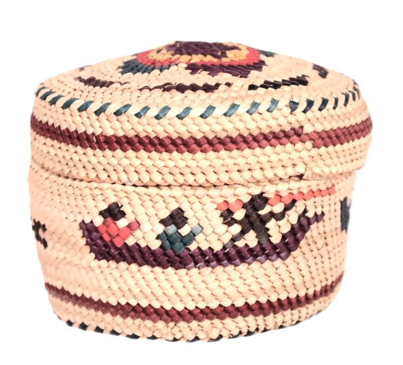 Makah Neah Bay Washington Lidded Basket