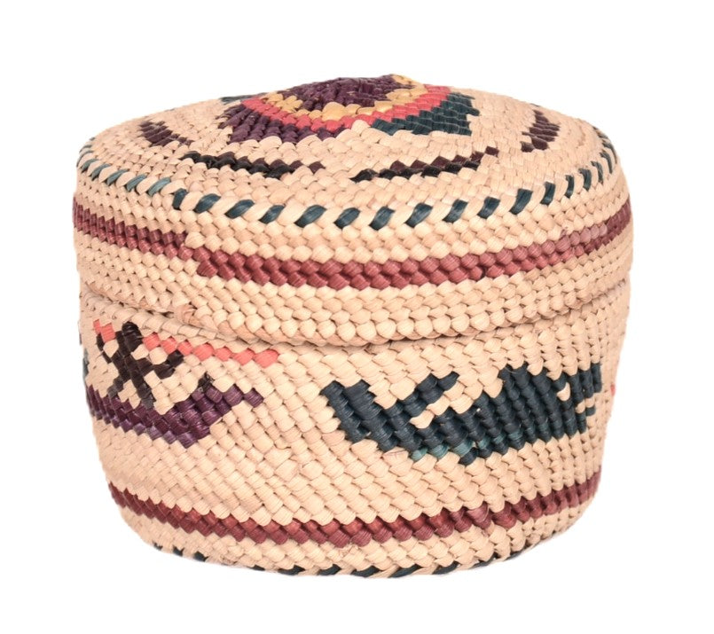 Makah Neah Bay Washington Lidded Basket