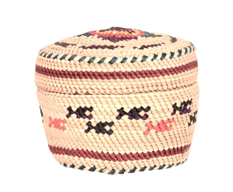 Makah Neah Bay Washington Lidded Basket