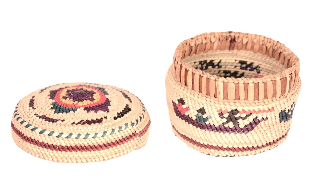 Makah Neah Bay Washington Lidded Basket