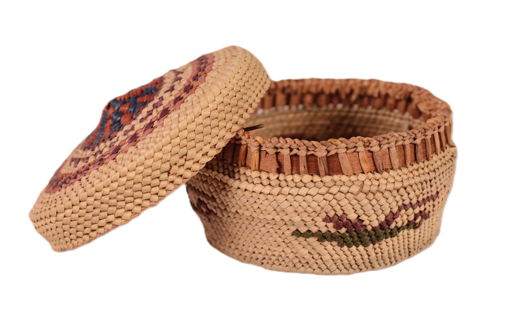 Makah Neah Bay Washington Lidded Basket