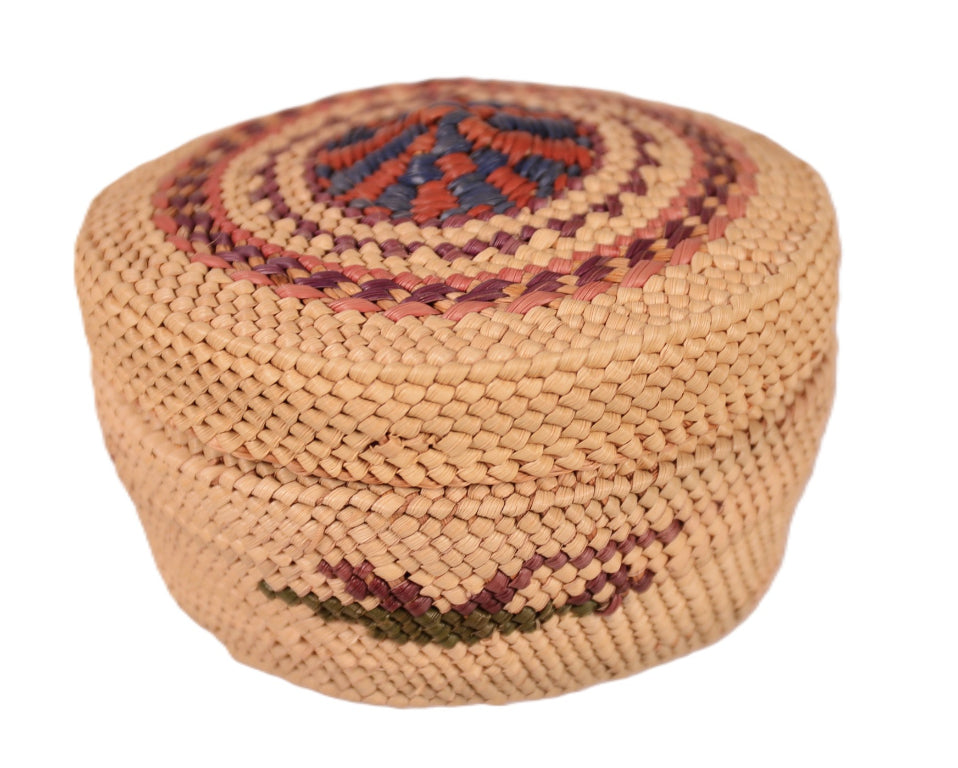 Makah Neah Bay Washington Lidded Basket