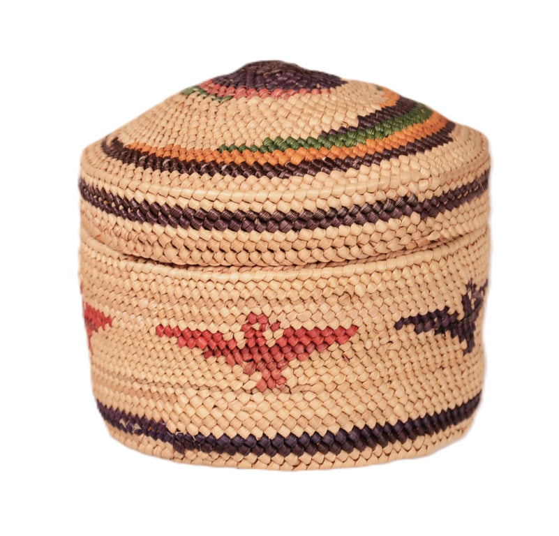 Makah Neah Bay Washington Lidded Basket