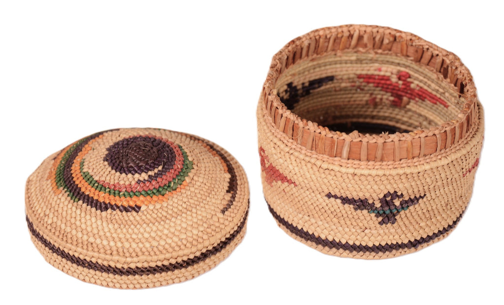 Makah Neah Bay Washington Lidded Basket