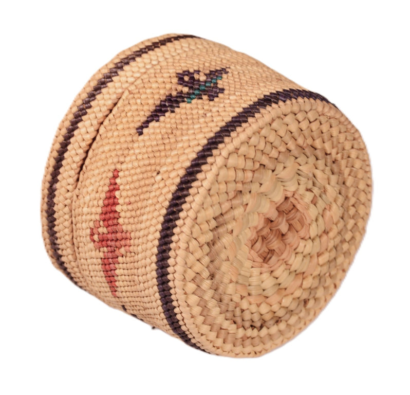 Makah Neah Bay Washington Lidded Basket