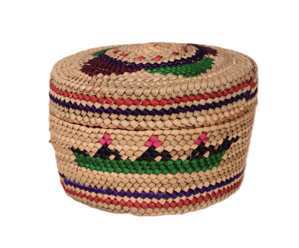 Makah Neah Bay Washington Lidded Basket