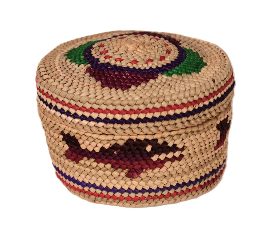 Makah Neah Bay Washington Lidded Basket