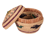 Makah Neah Bay Washington Lidded Basket