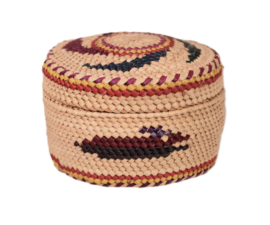Makah Neah Bay Washington Lidded Basket