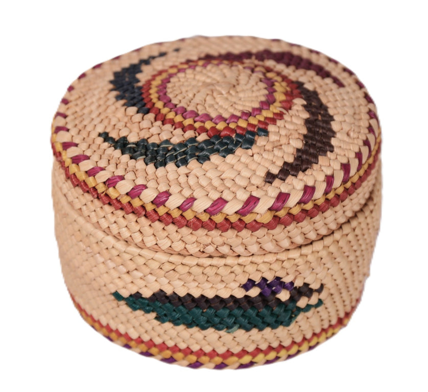 Makah Neah Bay Washington Lidded Basket
