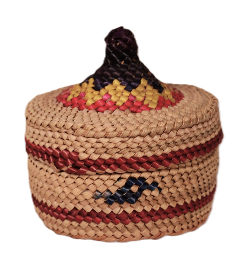 Makah Neah Bay Washington Lidded Basket