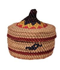 Makah Neah Bay Washington Lidded Basket