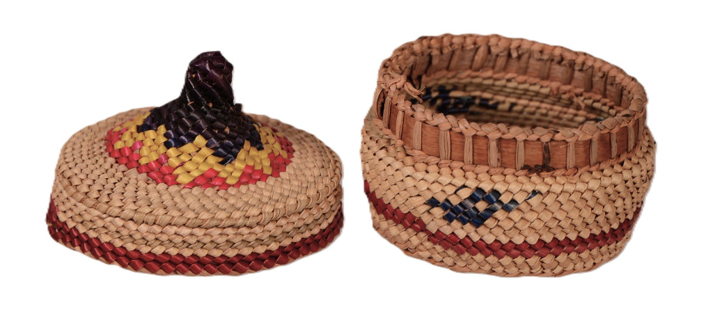 Makah Neah Bay Washington Lidded Basket