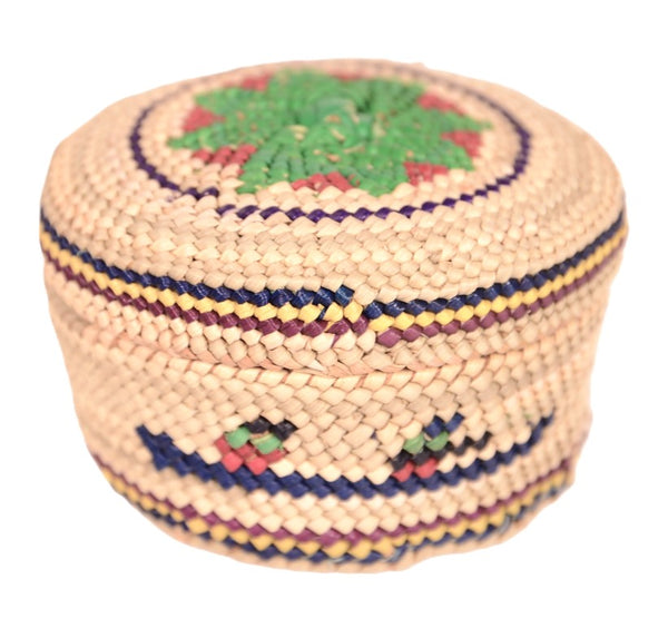 Makah Neah Bay Washington Lidded Basket