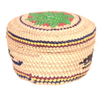 Makah Neah Bay Washington Lidded Basket