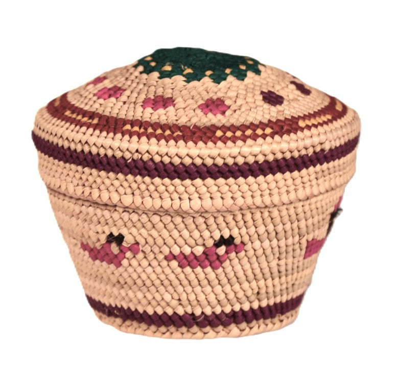 Makah Neah Bay Washington Lidded Basket