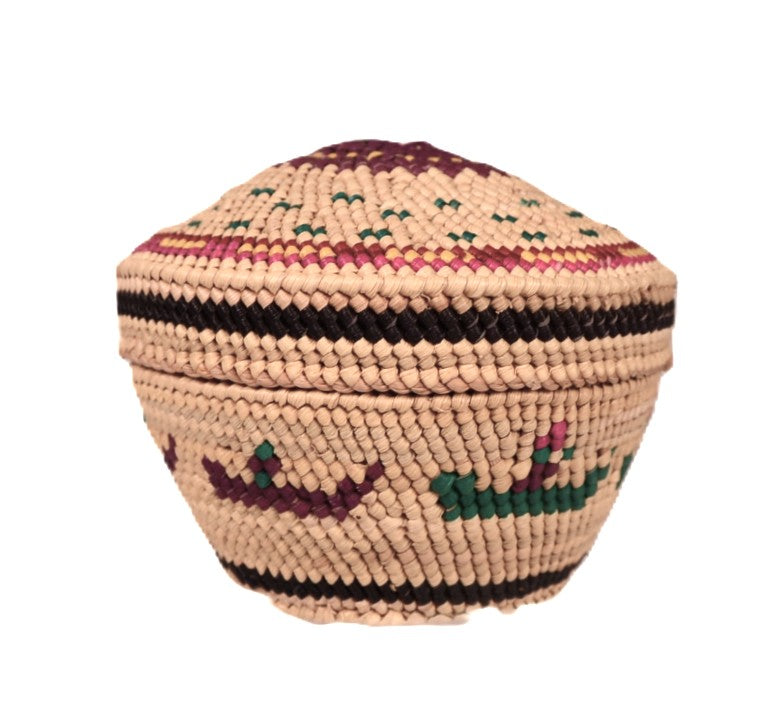 Makah Neah Bay Washington Lidded Basket