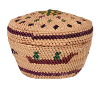 Makah Neah Bay Washington Lidded Basket