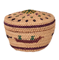 Makah Neah Bay Washington Lidded Basket