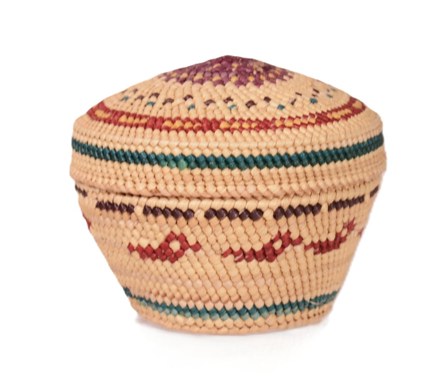 Makah Neah Bay Washington Lidded Basket