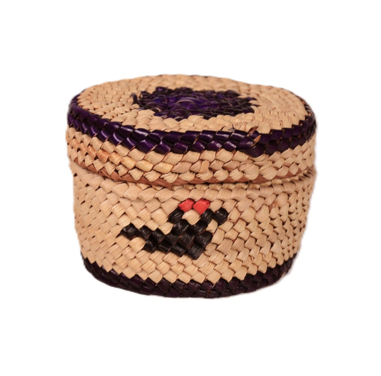 Makah Neah Bay Washington Lidded Basket