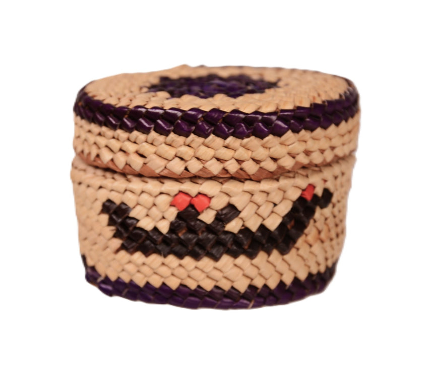 Makah Neah Bay Washington Lidded Basket