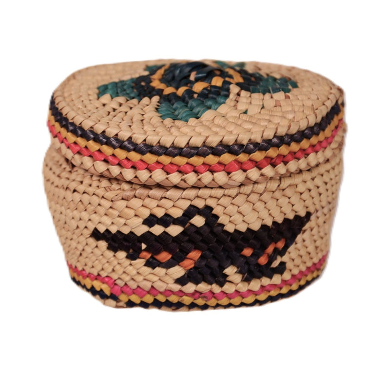 Makah Neah Bay Washington Lidded Basket