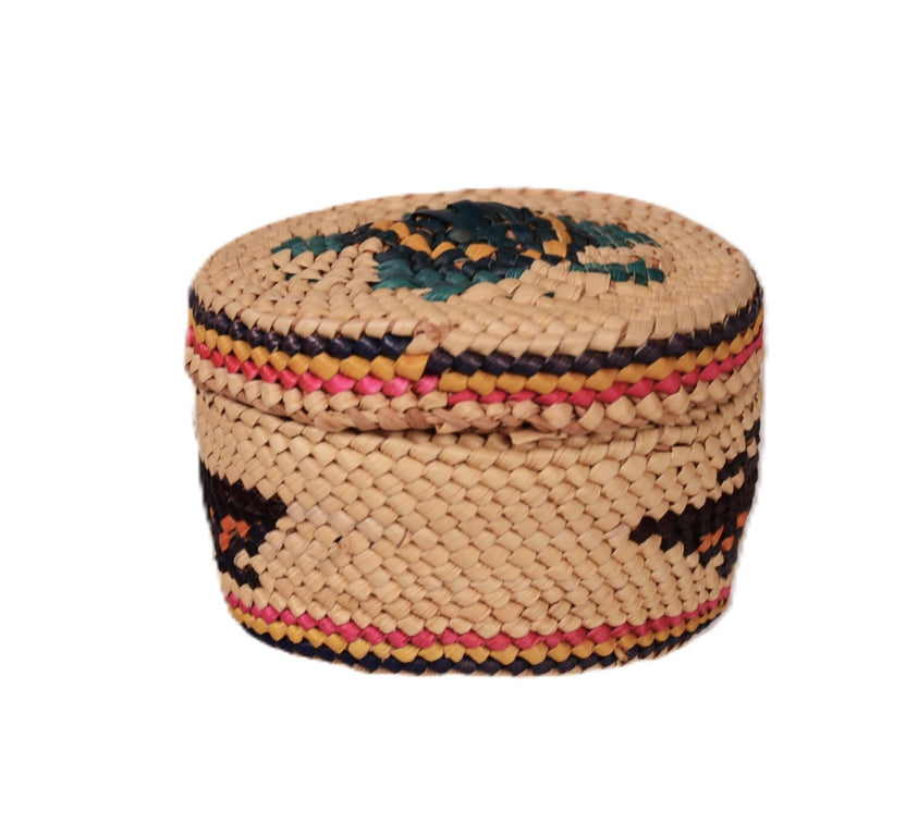 Makah Neah Bay Washington Lidded Basket