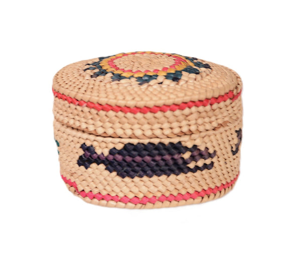 Makah Neah Bay Washington Lidded Basket