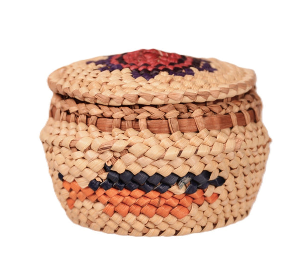 Makah Neah Bay Washington Lidded Basket